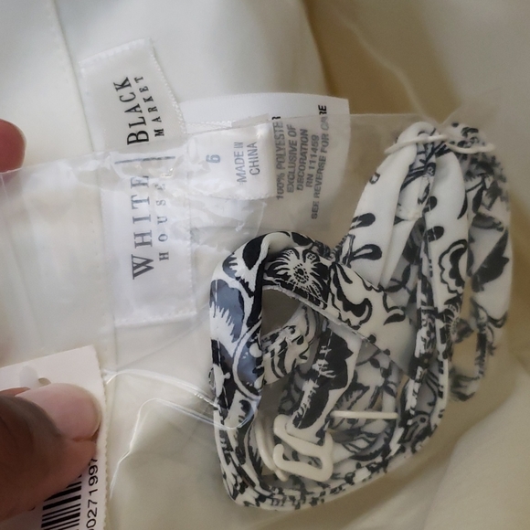 WHBM Black White Knee Length Size 6 Dress - Picture 4 of 7